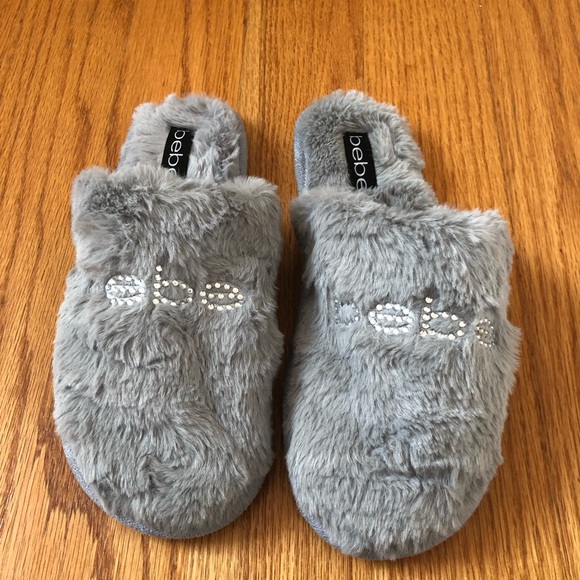 bebe Shoes - Bebe furry velvet slides
